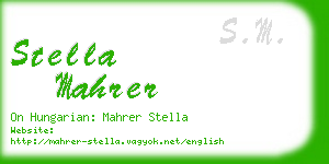stella mahrer business card